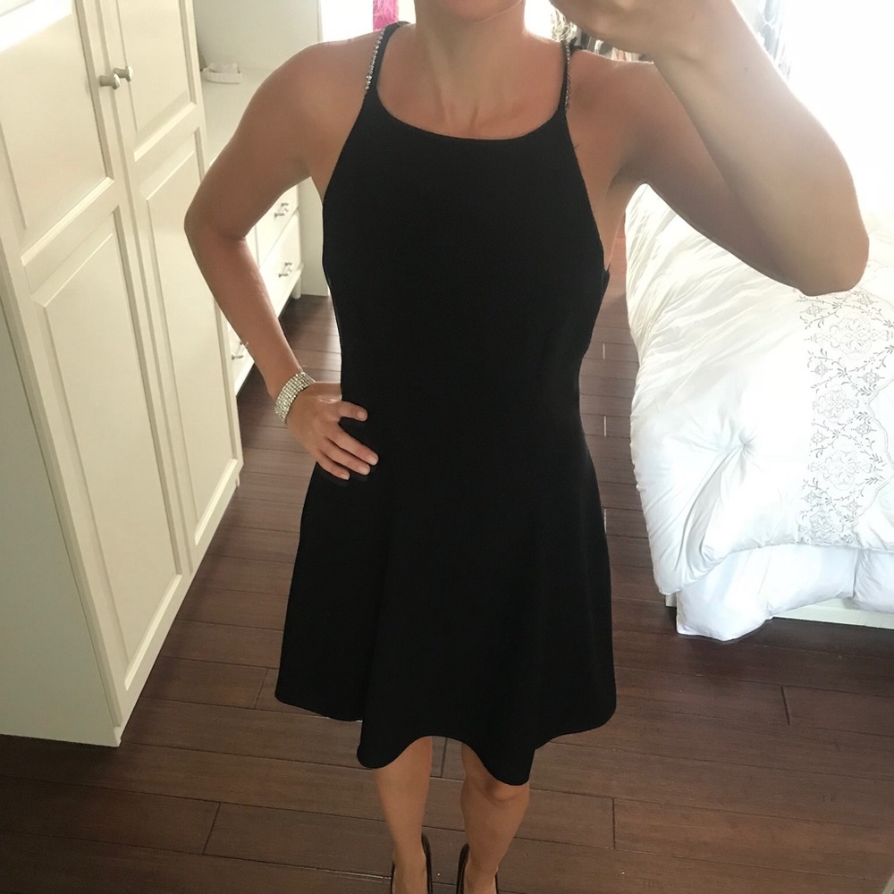 Black Formal Dress (Sheer back)